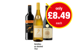 Yellow Tail, Barefoot, Memoro Piccine - Now Only £8.49 at Premier