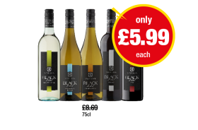 McGuigan Black Label Pinot Grigio, Sauvignon Blanc, Chardonnay, Shiraz, Red - Now Only £5.99 each at Premier