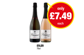 Plaza Prosecco, Rosé - Now Only £7.49 each at Premier