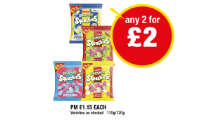 Swizzels Drumstick Squashies Bana Blueberry Flavour, Sour Cherry, Bubblegum, Original - Any 2 for £2 at Premier