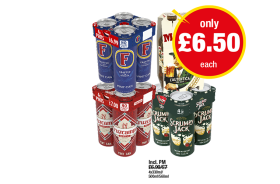 Fosters, Moretti, Cruzcampo, Scrumpy Jack - Now Only £6.50 at Premier