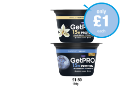 GetPro Protein Yoghurt Blueberry, Vanilla - Now Only £1 at Premier