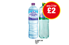 Highland Spring, Sparkling - Any 2 for £2 at Premier