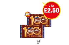 McVities Milk Chocolate Digestives - Now 2 for £2.50 at Premier