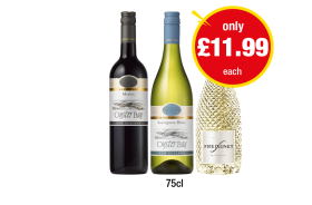Oyster Bay Merlot, Sauvignon Blanc, Freixenet Prosecco - Now Only £11.99 at Premier