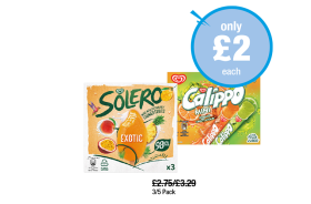 Solero Exotic, Calippo Mini - Now Only £2 at Premier