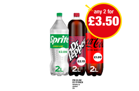 Sprite, Dr Pepper, Coca Cola Zero Sugar - Any 2 for £3.50 at Premier