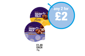 Dairy Milk Pudding Flake, Buttons - Any 2 for £2 at Premier
