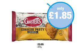 Ginsters Cornish Pasty - Now Only £1.85 at Premier