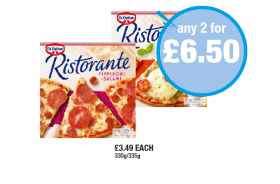 Ristorante Pepperoni Salami, Mozzarella - Any 2 for £6.50 at Premier