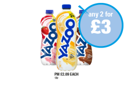 Yazoo Strawberry, Banana, Chocolate - Any 2 for £3 at Premier