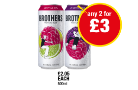 Brothers Berry Sub-Lime, Un-Berrylievable - Any 2 for £3 at Premier