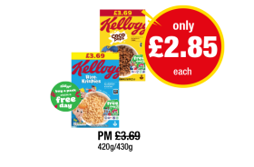 Kelloggs Coco Pops, Rice Krispies - Now Only £2.85 at Premier