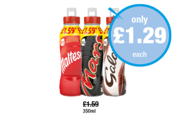 Milkshakes Maltesers, Mars, Galaxy - Now Only £1.29 at Premier