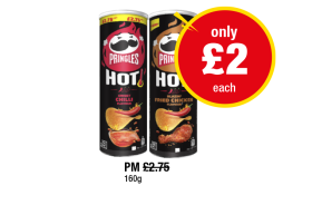 Pringles Hot Sweet Chilli, Fried Chicken - Now Only £2 at Premier