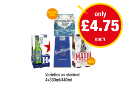 Thatcher's Zero, Heineken 0.0%, San Miguel 0.0, Madri Zero - Now Only £4.75 at Premier