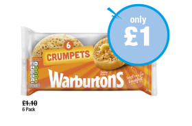 Warburtons Crumpets - Now Only £1 at Premier