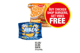 BirdsEye Chicken Shop Salt & Pepper Goujons, McCain Vibes - Now Only Buy Chicken Shop Goujons Get Vibes FREE at Premier