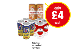 Cruzcampo Orange, Fosters Shandy, Amstel Bier - Now Only £4 at Premier