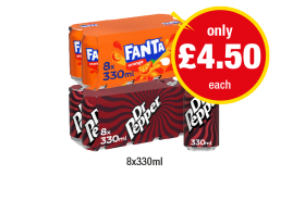 Fanta Orange, Dr Pepper - Now Only £4.50 at Premier