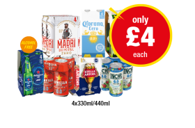 Heineken 0.0, Madri Zero, Estrella 0.0, Corona Zero, Stella Artois 0.0, Inch's 0.0, Peroni 0.0 - Now Only £4 at Premier