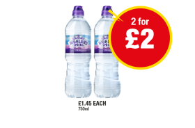 Highland Spring - Any 2 for £2 at Premier