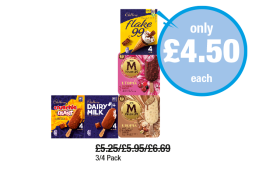 Ice Cream Crunchie Blast, Dairy Milk, Magnum Utopia Double Hazelnut, Cherry, Flake 99 - Now Only £4.50 at Premier