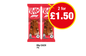 KitKat Formula One - Any 2 for £1.50 at Premier