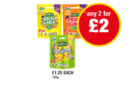 Rowntrees Pick & Mix, Fruit Gums, Randoms - Any 2 for £2 at Premier