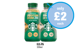 Starbucks Protein Drink Caramel, Latte - Now Only £2 at Premier