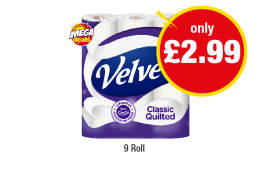 Velvet Classic Quilted - Now Only £2.99 at Premier