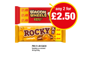 Wagon Wheels, Rocky Caramel - Any 2 for £2.50 at Premier