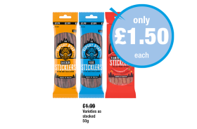Hungry Boar Sticklers Pork, Chicken, Flamin' Piri Piri - Now Only £1.50 at Premier
