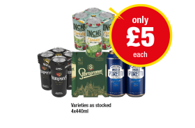 Inch's, Murphy's, Staropramen, Poretti - Now Only £5 at Premier
