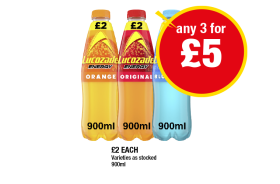 Lucozade Orange, Original, Blue Burst - Any 3 for £5 at Premier