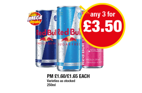Red Bull, Sugarfree, Summer Edition - Any 3 for £3.50 at Premier