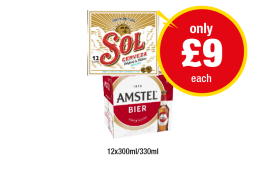 Sol Cerveza, Amstel Bier - Now Only £9 at Premier