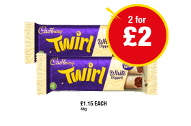 Twirl White Dipped - Now 2 for £2 at Premier