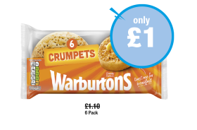 Warburtons Crumpets - Now Only £1 at Premier