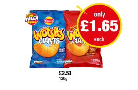 Wotsits Giants Really Cheesy, Sweet & Spicy - Now Only £1.65 at Premier