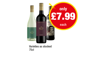 All Good Things Sauvignon Blanc, Shiraz, 19 Crimes Red - Now Only £7.99 at Premier