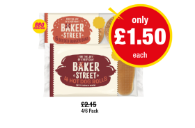 Baker Street Seeded Burger Buns, Hot Dog Rolls - Now Only £1.50 at Premier
