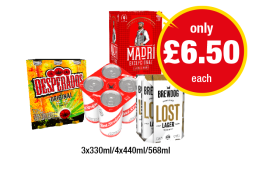 Desperados, Madri, Red Stripe, Brewdog Lost Lager - Now Only £6.50 at Premier