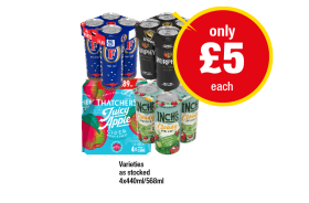 Fosters, Murphy's, Thatchers Juicy Apple, Inch's Cloudy - Now Only £5 at Premier