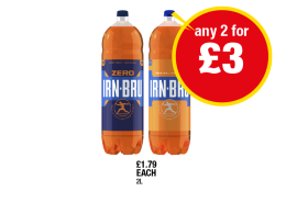 Irn Bru, Zero - Any 2 for £3 at Premier