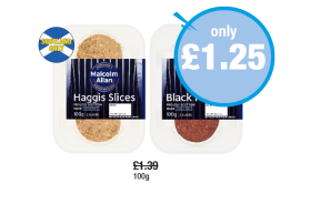Malcolm Allan Haggis Slice, Black Pudding - Now Only £1.25 at Premier