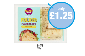 Planet Folded Flatbreads - Now Only £1.25 at Premier