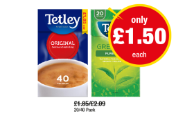 Tetley Original, Green Tea - Now Only £1.50 at Premier