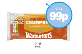 Warburtons Crumpets - Now Only 99p at Premier