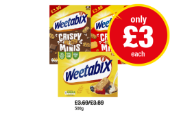 Weetabix, Crispy Minis Chocolate, Biscuit - Now Only £3 at Premier